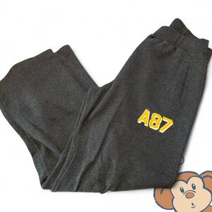 Aeropostale Charcoal Sweatpants with Yellow Accent